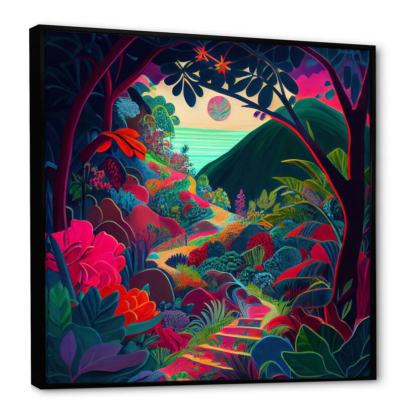 Designart "Walking Path In The Colorful Mountains III" Landscape